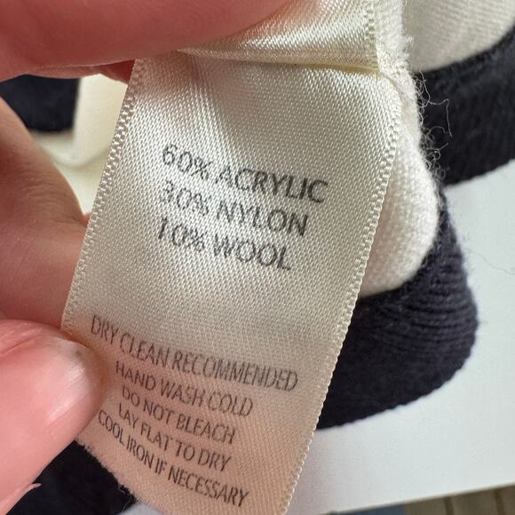 Ecru Sweater‎ Womens Large White Colorblock Sleeve Crew Neck Knit - Picture 4 of 8